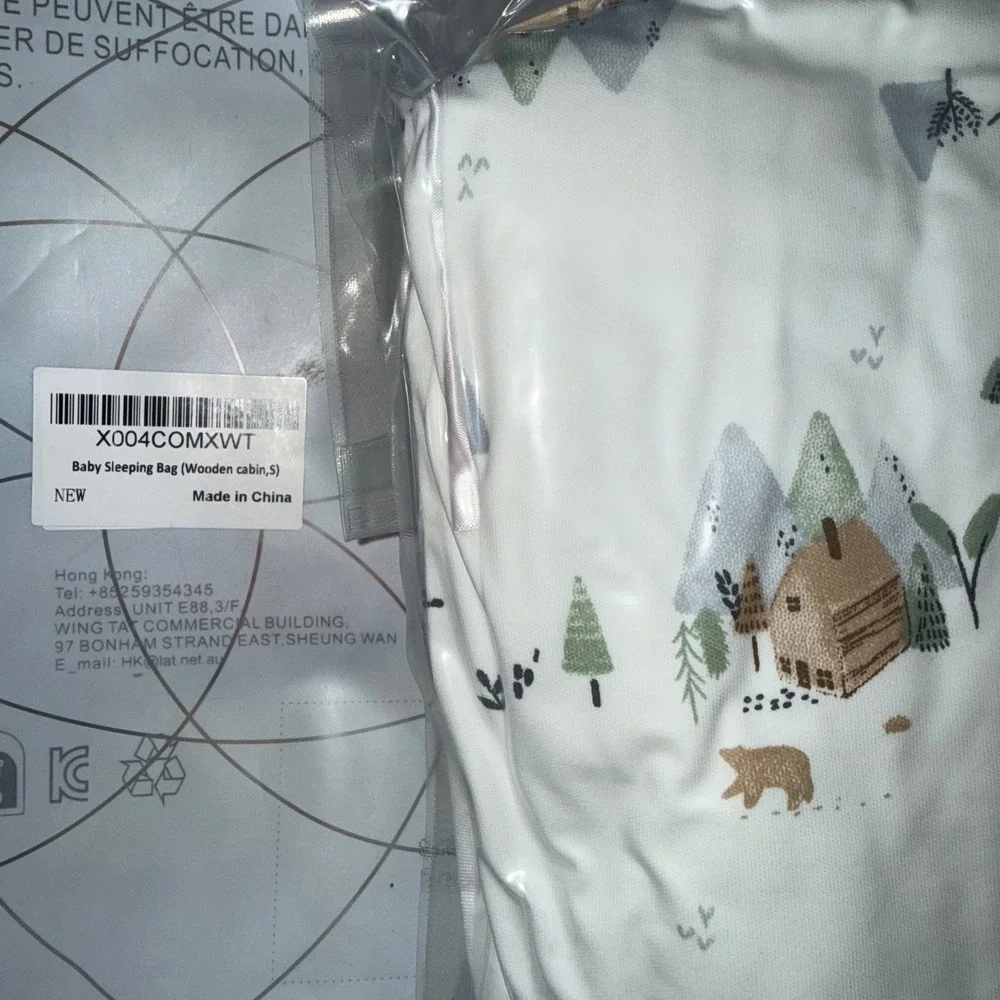 BUNDLE- 2 sets Baby‎ Wearable Blankets Cabin and Swan Design Two Way Zipper